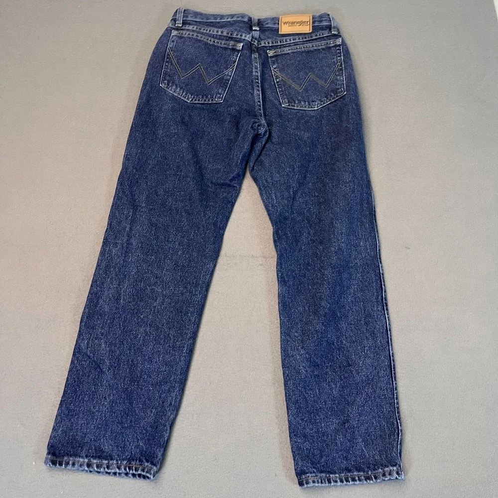 Wrangler Rugged Wear Jeans Mens 32x30 Dark‎ Blue 100% Cotton Denim Workwear Dad